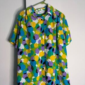 Retro inspired polka dot blouse.